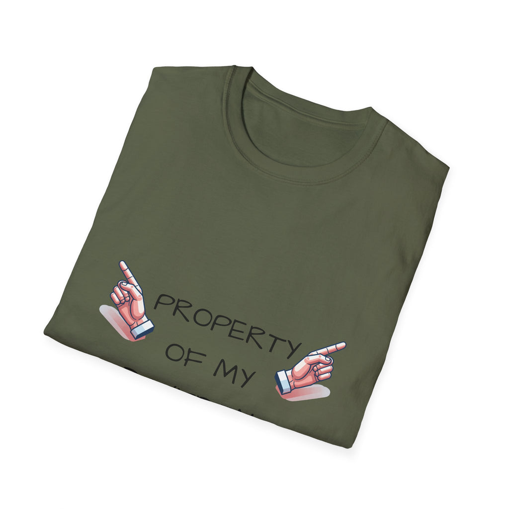 Unisex Couple's Graphic Tee, Trendy Relationship Shirt, Property of My Boyfriend T-Shirt, Valentine's Day Gift, Casual Wear