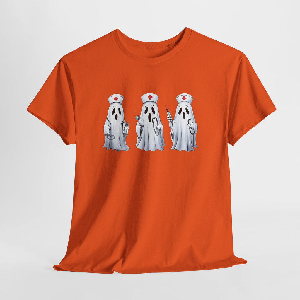 Ghostly Nurses Unisex Heavy Cotton Tee
