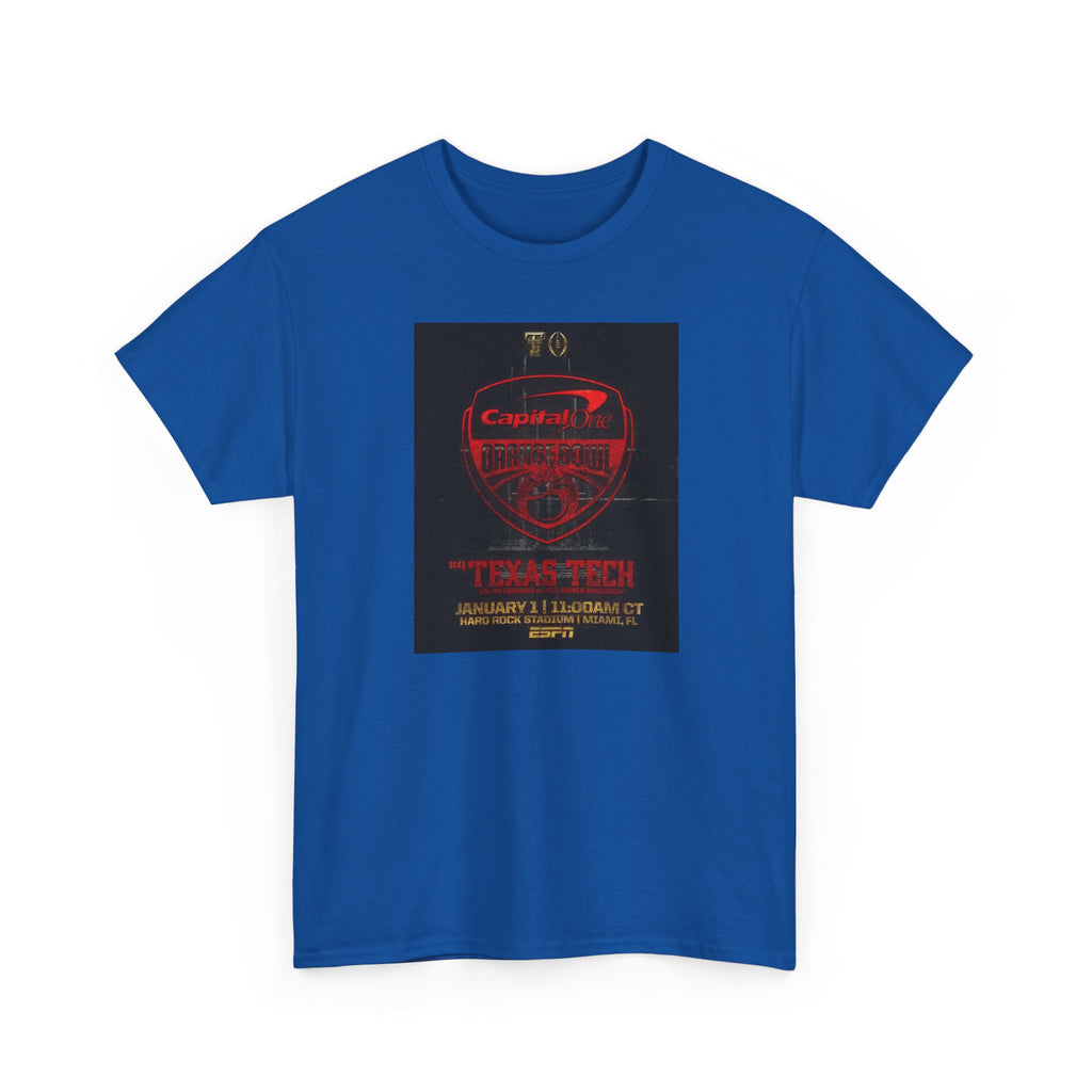 Texas Tech Football Game Poster Tee — College Bowl Game 11:00AM Jan 1 Shirt