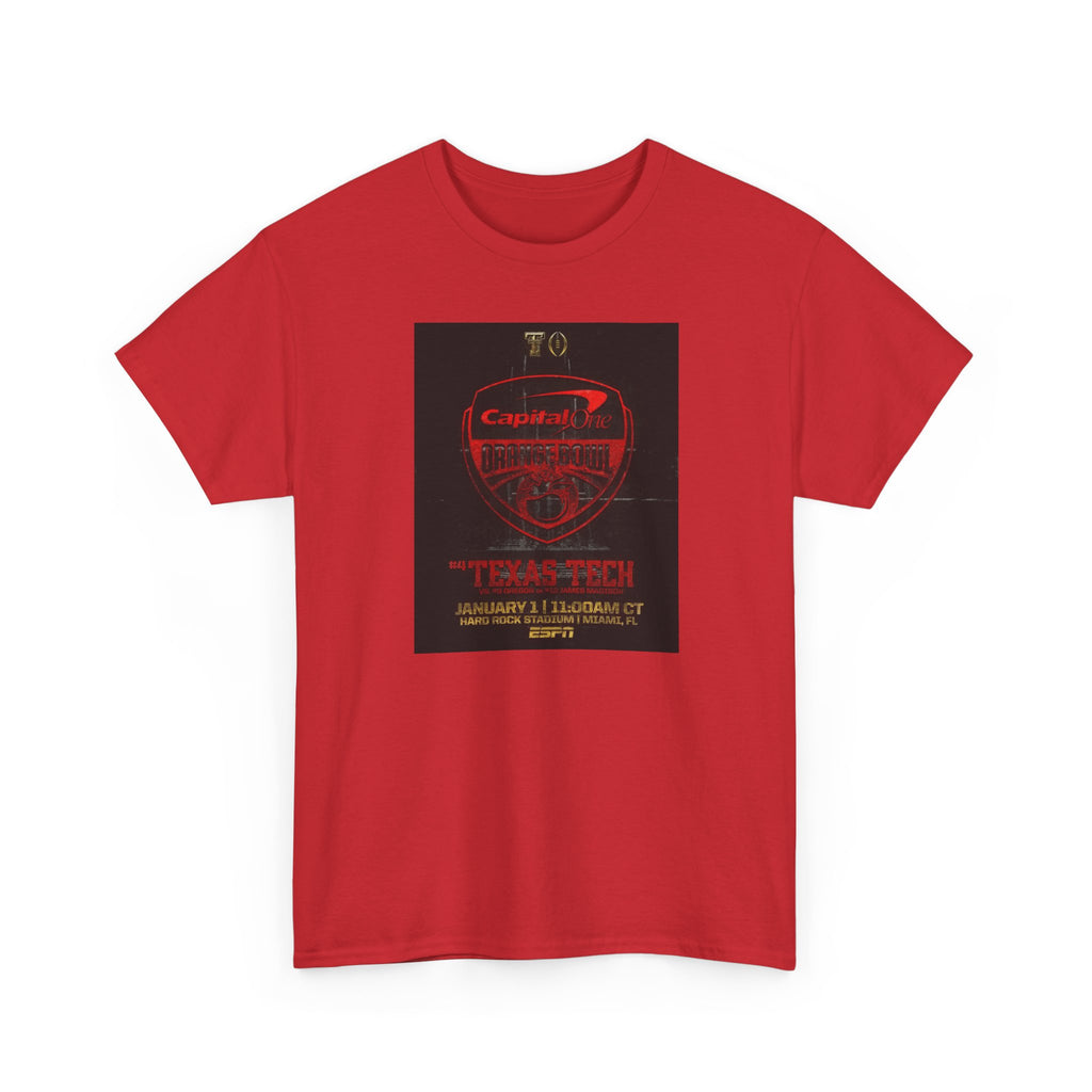 Texas Tech Football Game Poster Tee — College Bowl Game 11:00AM Jan 1 Shirt