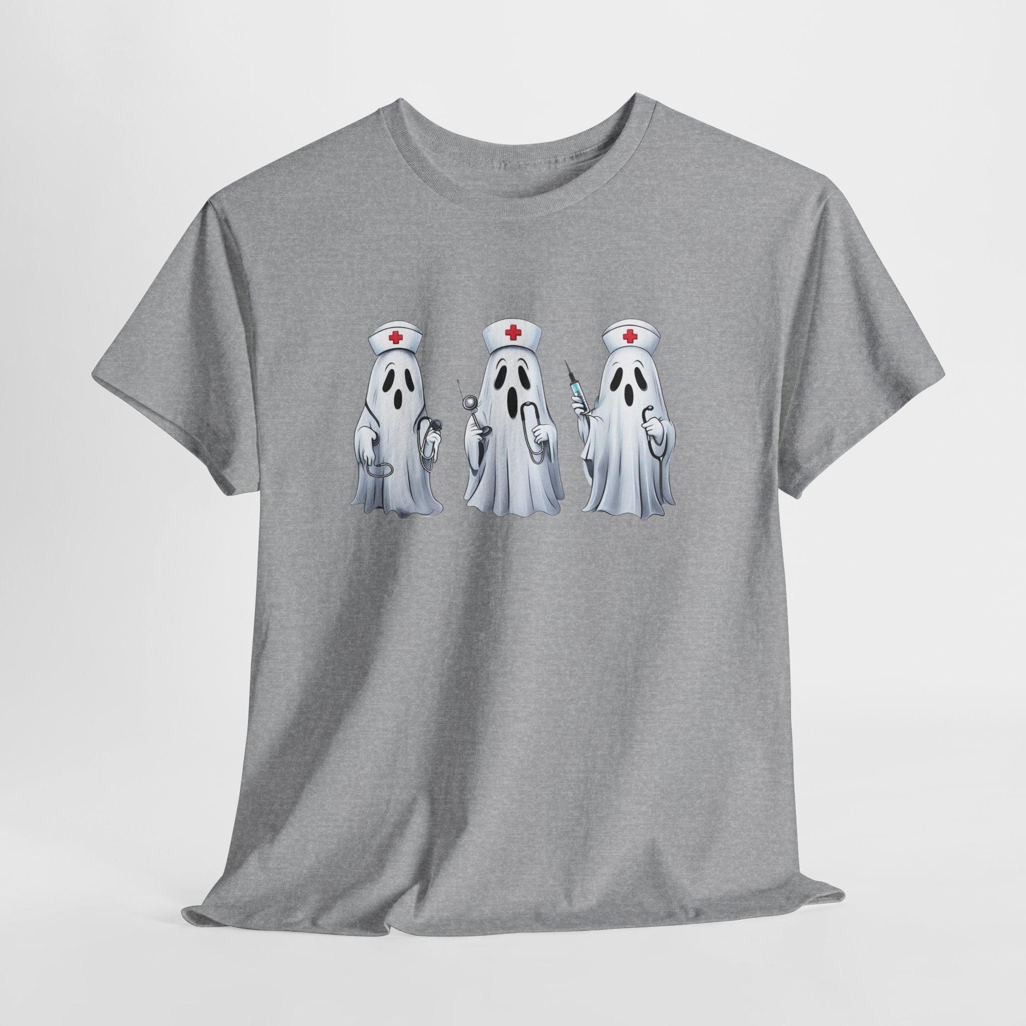 Ghostly Nurses Unisex Heavy Cotton Tee