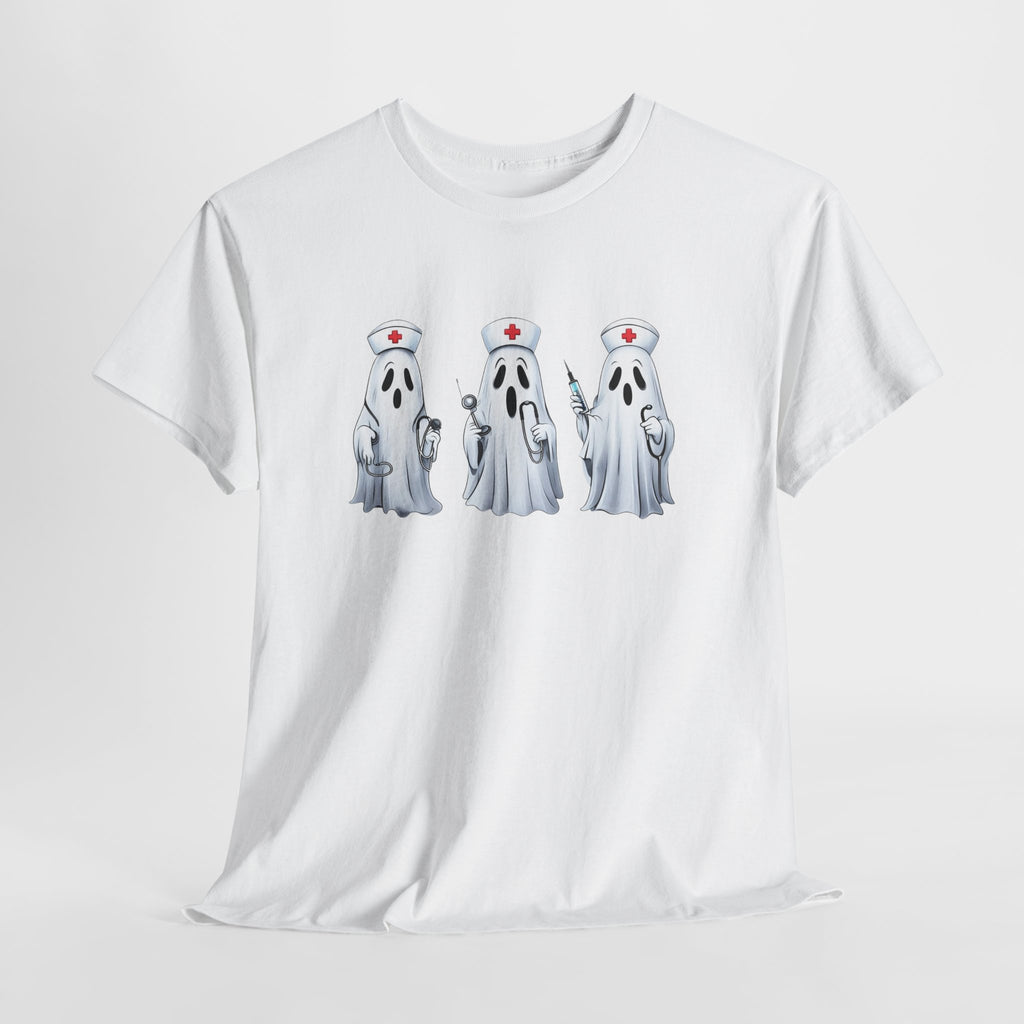 Ghostly Nurses Unisex Heavy Cotton Tee