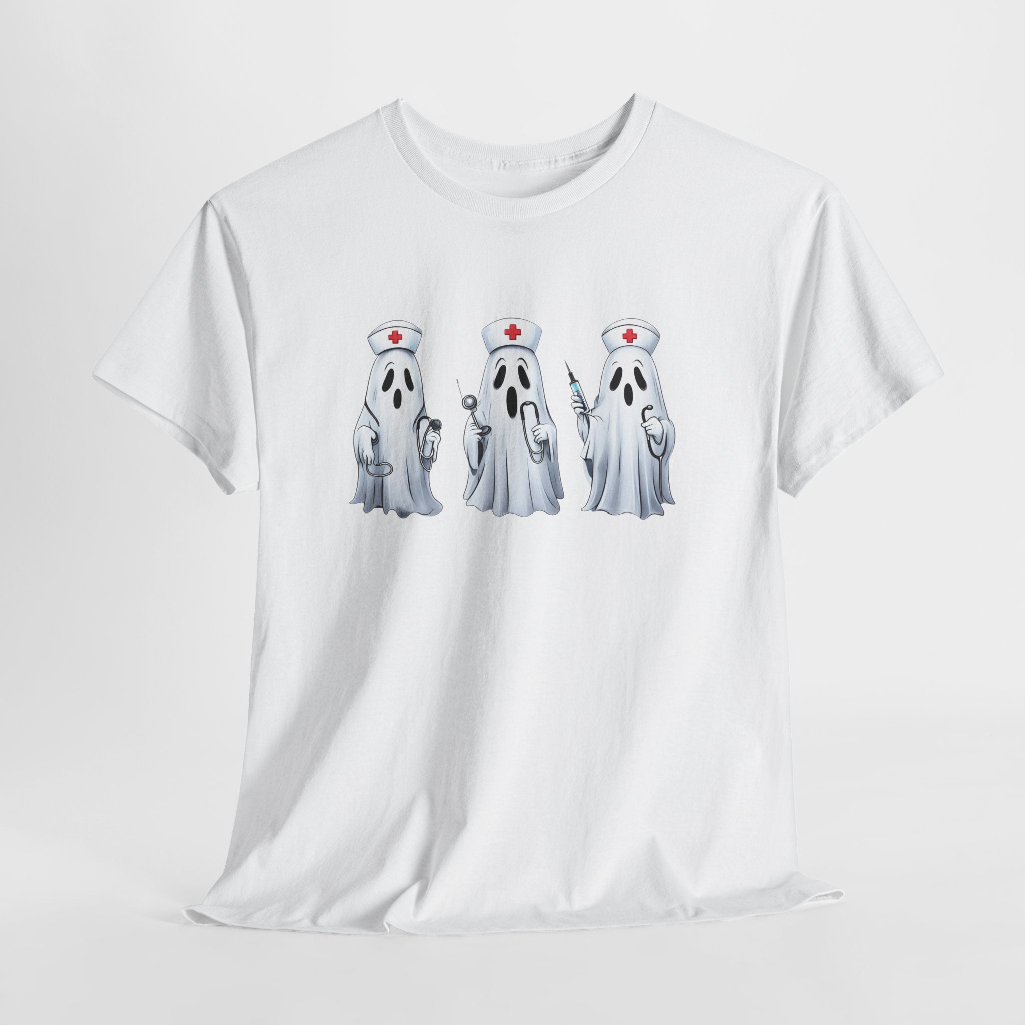 Ghostly Nurses Unisex Heavy Cotton Tee