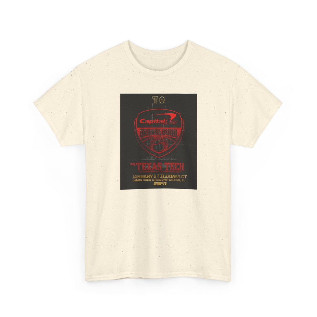Texas Tech Football Game Poster Tee — College Bowl Game 11:00AM Jan 1 Shirt