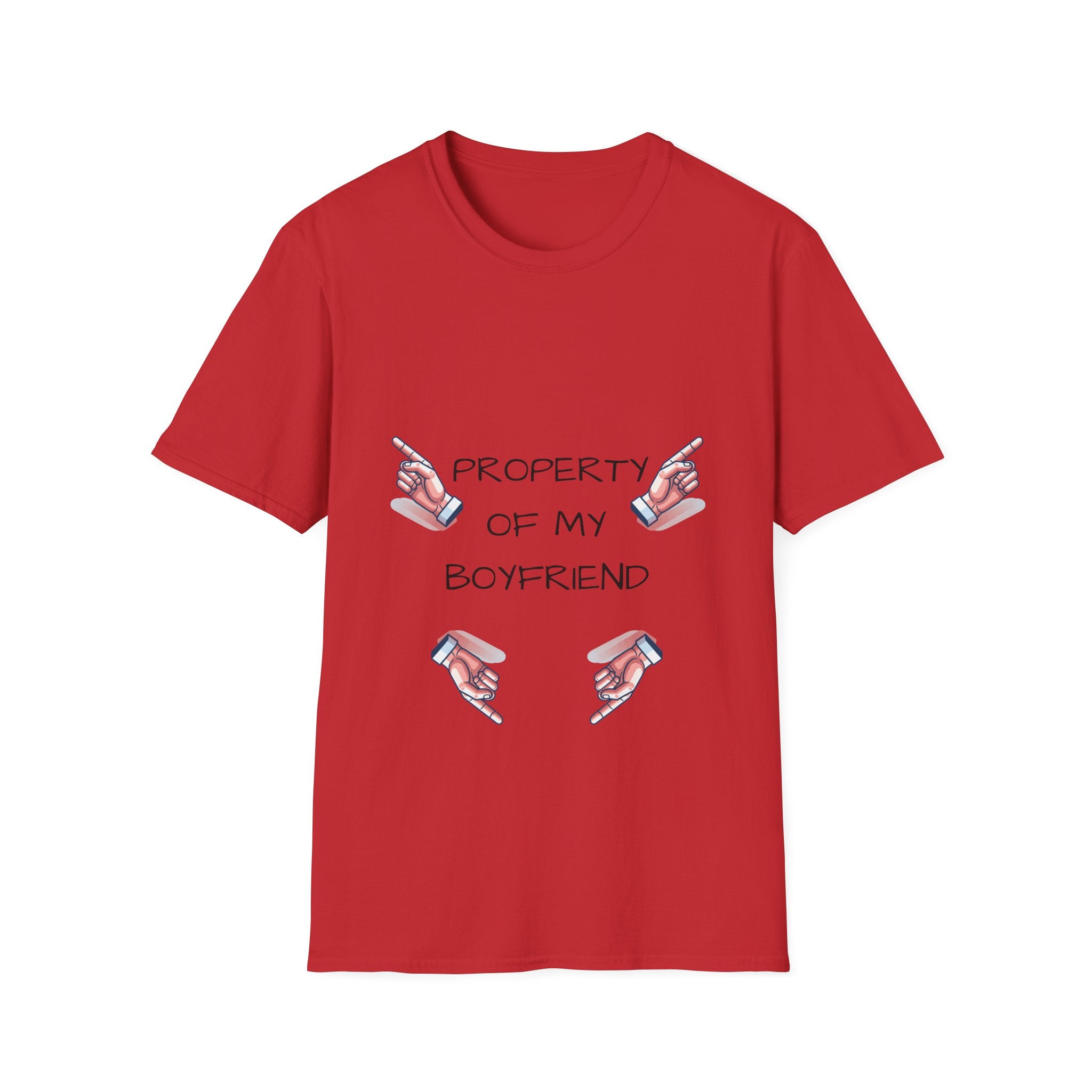 Unisex Couple's Graphic Tee, Trendy Relationship Shirt, Property of My Boyfriend T-Shirt, Valentine's Day Gift, Casual Wear