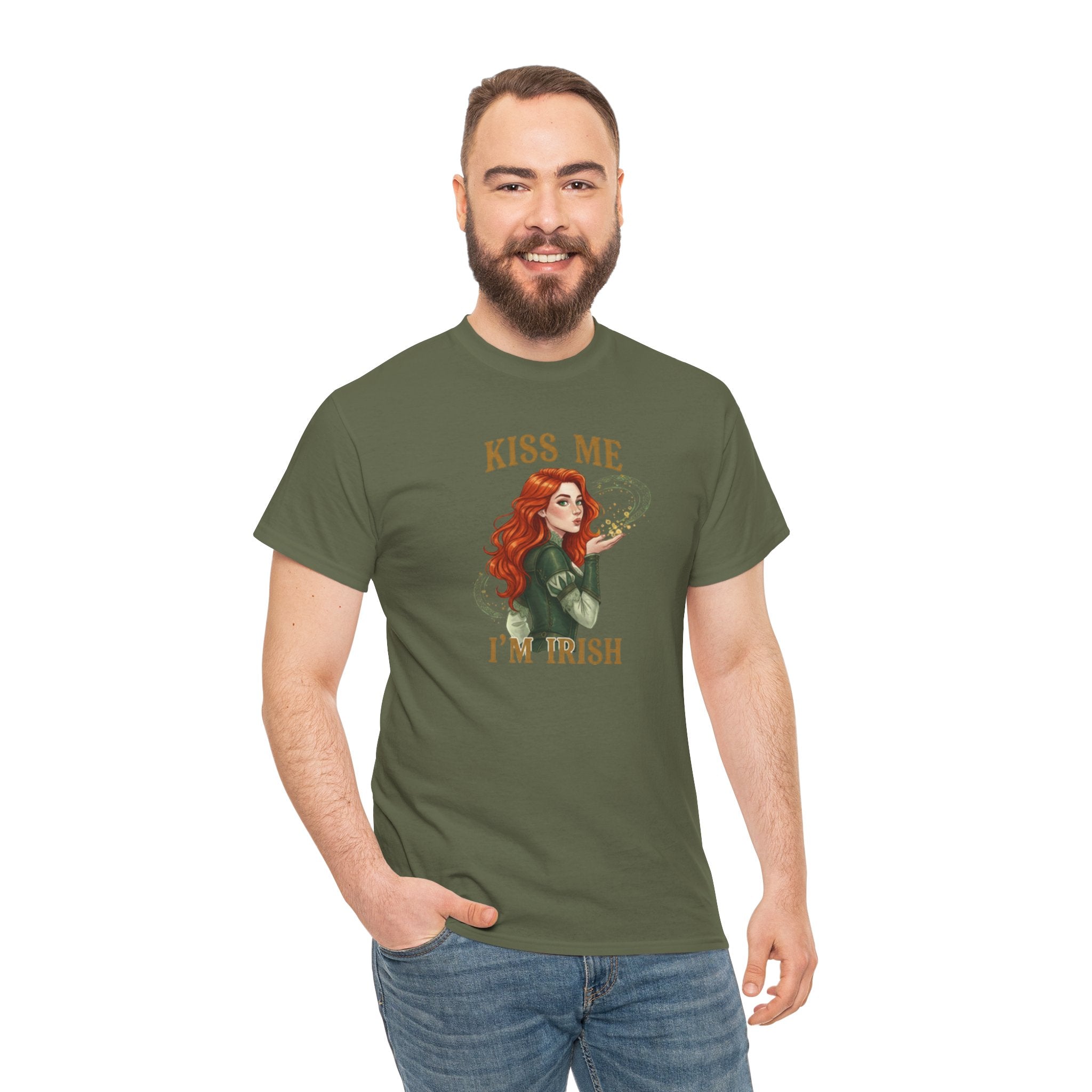 Kiss Me I'm Irish T‑Shirt — Redhead St. Patrick’s Day Tee