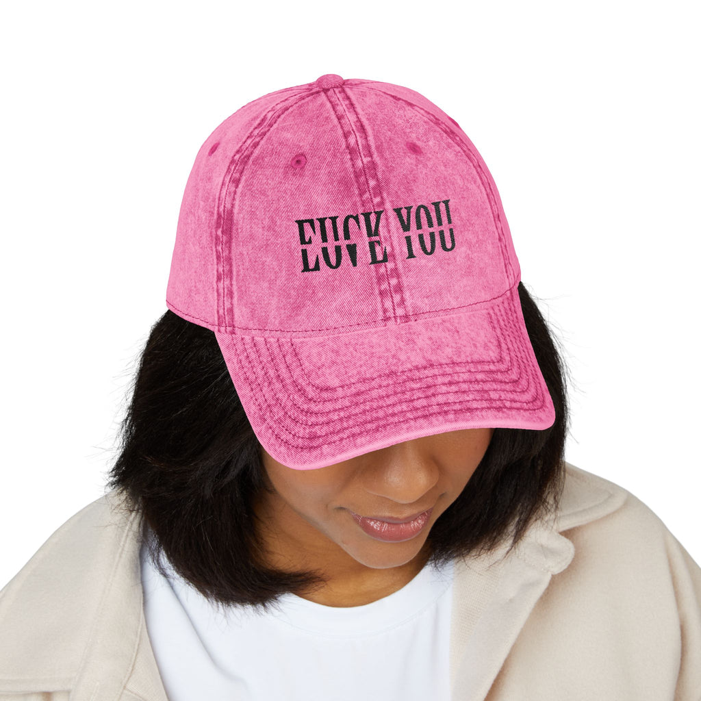 Vintage "Love You" embroidery hat