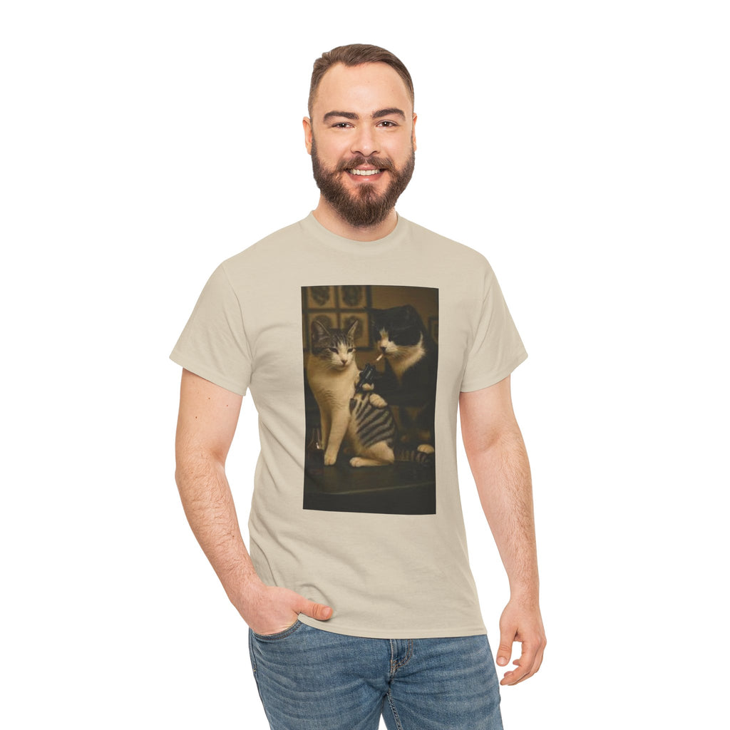 Cat Tatoo-Unisex Heavy Cotton Tee