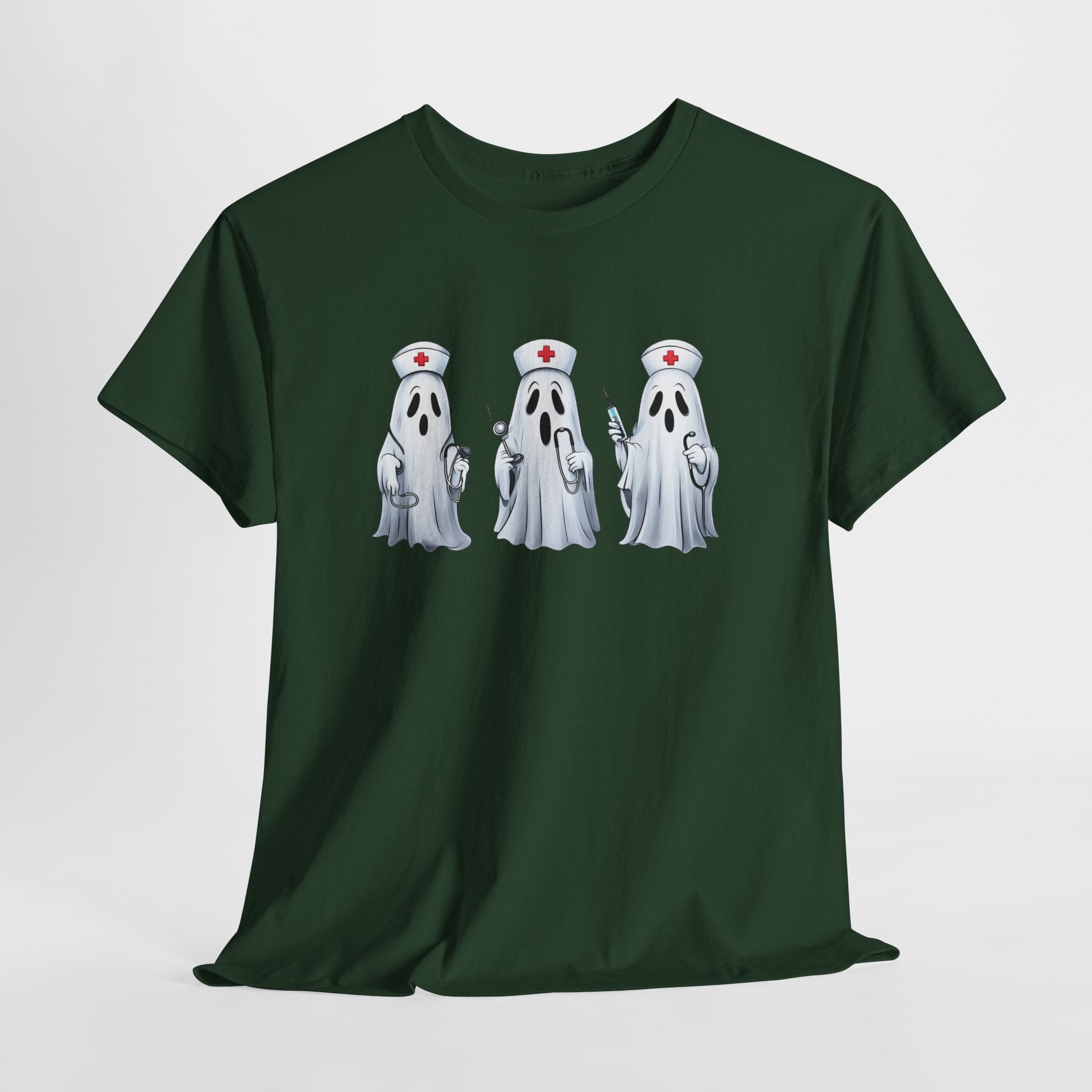 Ghostly Nurses Unisex Heavy Cotton Tee