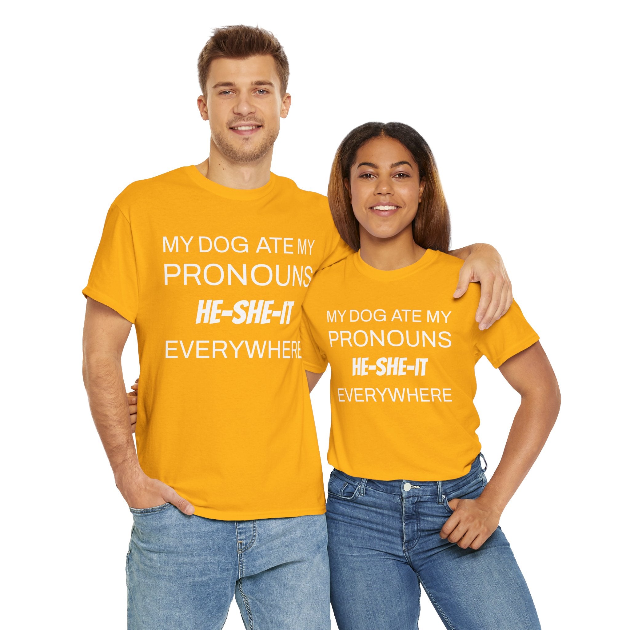 Funny Pronouns T-Shirt, Trendy LGBTQ+ Pride Tee, Casual Wear, Everyday Statement Top