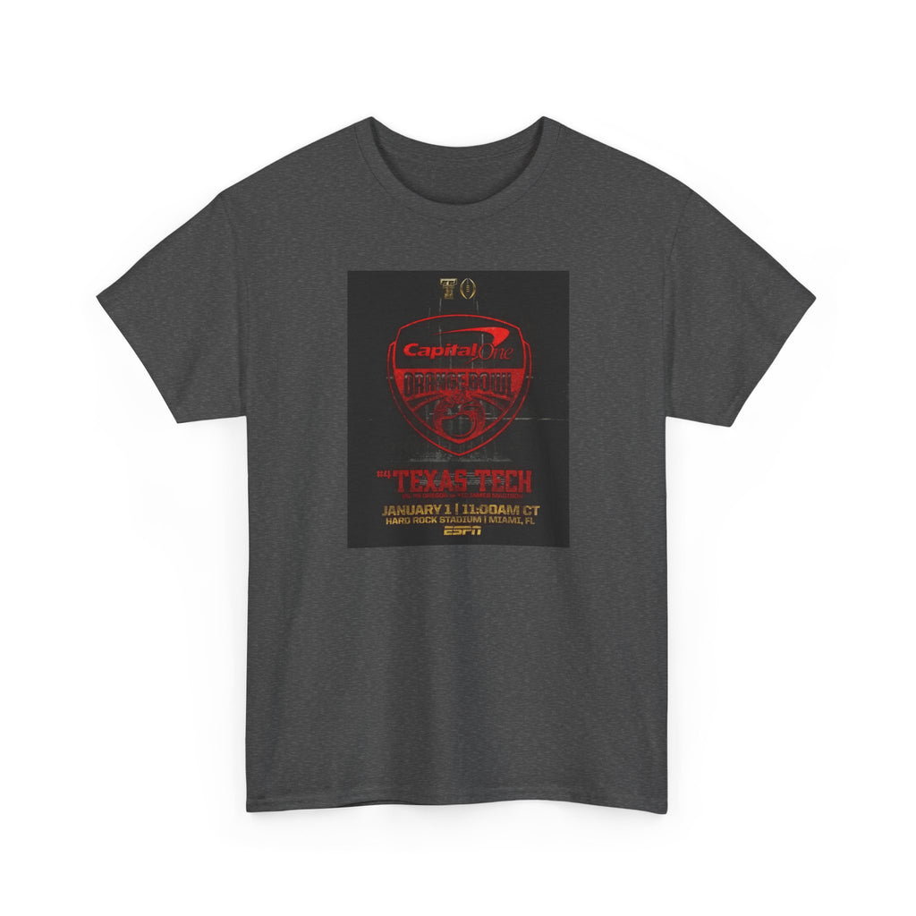 Texas Tech Football Game Poster Tee — College Bowl Game 11:00AM Jan 1 Shirt