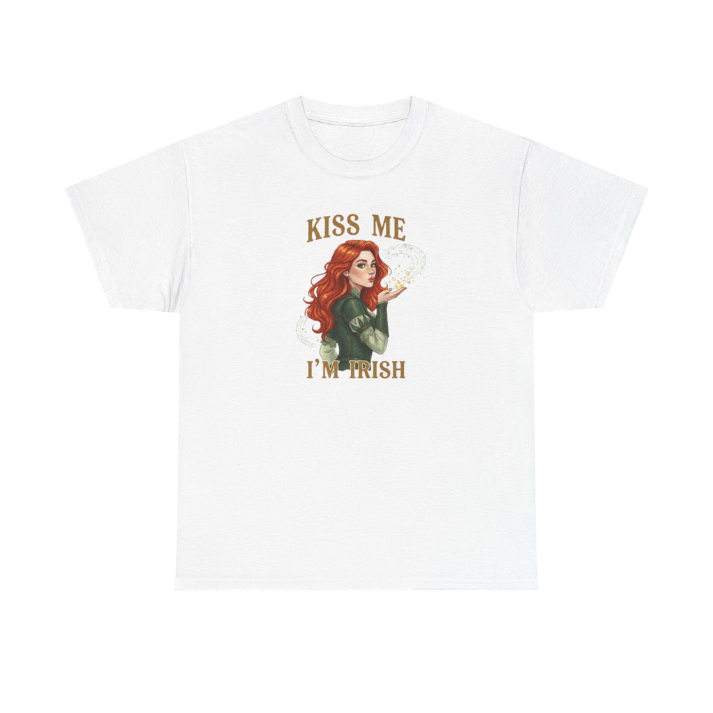 Kiss Me I'm Irish T‑Shirt — Redhead St. Patrick’s Day Tee