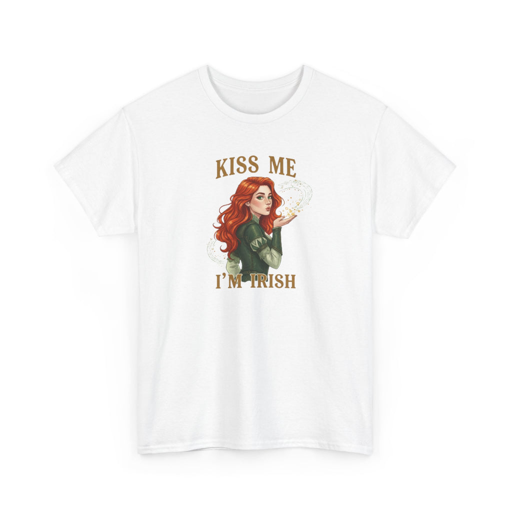 Kiss Me I'm Irish T‑Shirt — Redhead St. Patrick’s Day Tee