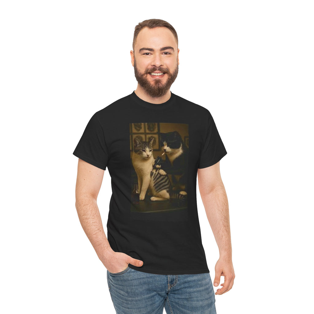 Cat Tatoo-Unisex Heavy Cotton Tee